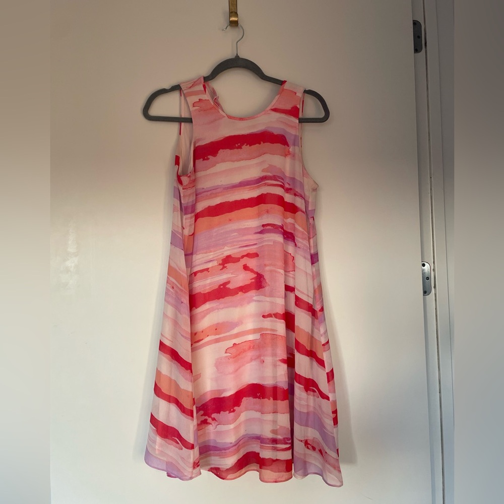 Calvin Klein abstract pattern swing dress